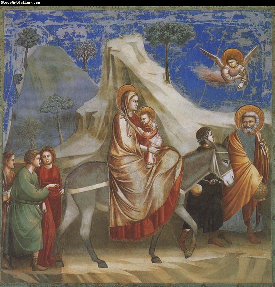 GIOTTO di Bondone Flight into Egypt